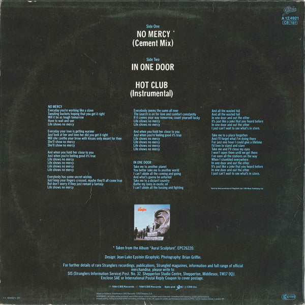 The Stranglers : No Mercy (12", Maxi)