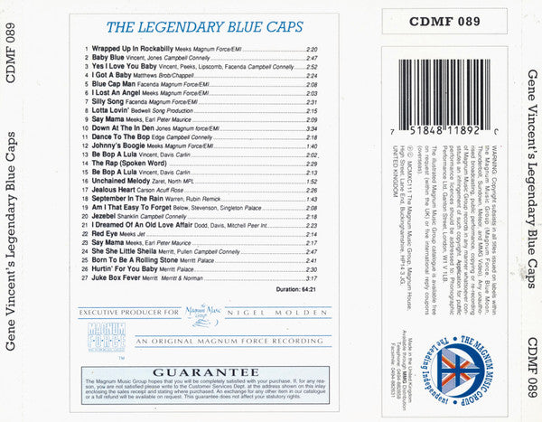Gene Vincent & His Blue Caps : Legendary Blue Caps (CD, Comp)