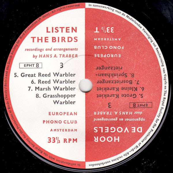Hans A. Traber : Listen The Birds 3 = Hoor De Vogels 3 (7", EP)