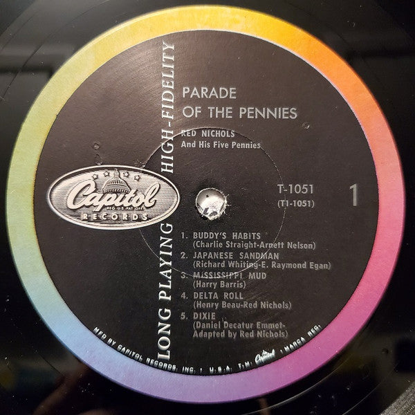 Red Nichols And His Five Pennies : Parade Of The Pennies (LP, Album, Mono)