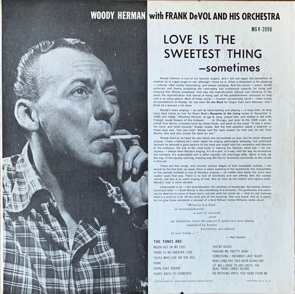 Woody Herman, Frank De Vol And His Orchestra : Love Is The Sweetest Thing -- Sometimes (LP, Mono)