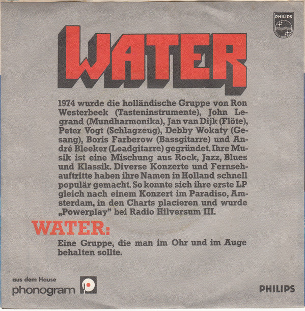 Water (4) : Tonight, Tonight (7", Single)