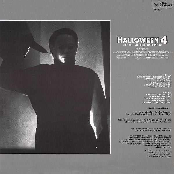 Alan Howarth : Halloween 4: The Return Of Michael Myers (Original Motion Picture Soundtrack) (LP, Album)