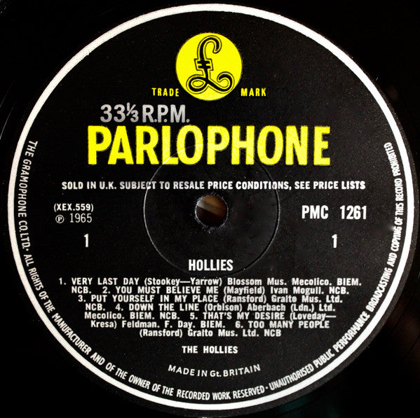 The Hollies : Hollies (LP, Album, Mono)