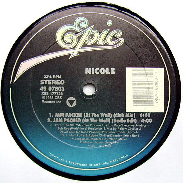 Nicole J McCloud : Jam Packed (At The Wall) (12")