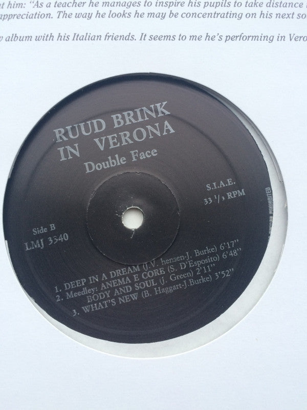 Ruud Brink : Ruud Brink In Verona - Double Face (LP, Album)