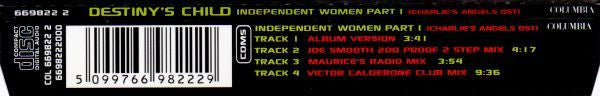 Destiny's Child : Independent Women Part I (Charlie's Angels OST) (CD, Maxi)