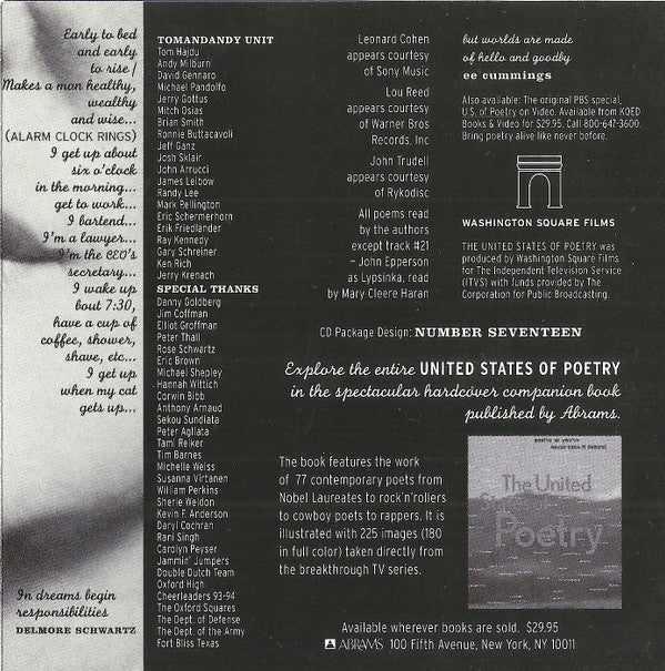 Various : The United States Of Poetry (CD, Album)