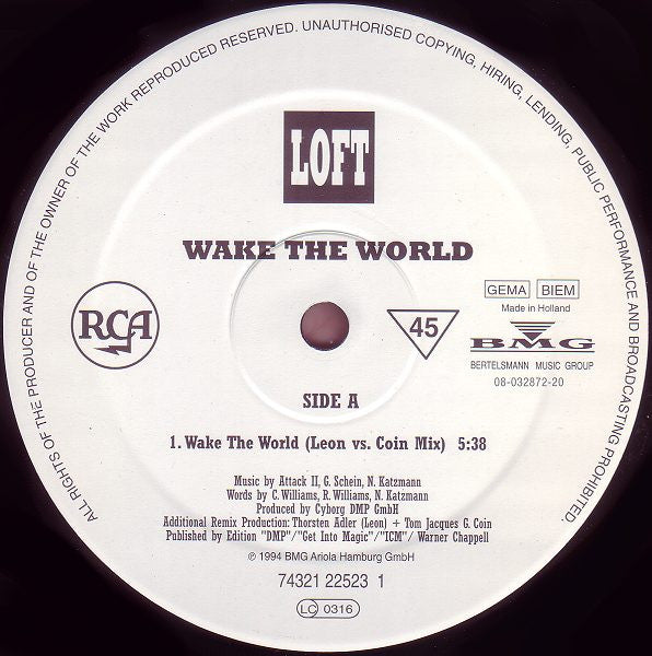 Loft : Wake The World (12", Maxi)