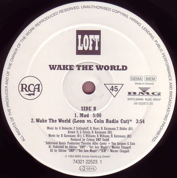 Loft : Wake The World (12", Maxi)