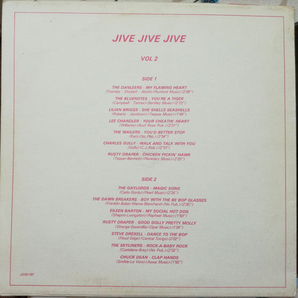 Various : Jive ! Jive ! Jive ! Vol. 2 (LP, Comp)