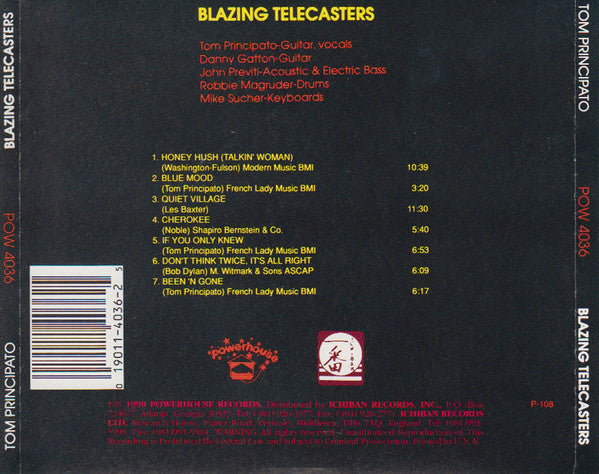 Danny Gatton And Tom Principato : Blazing Telecasters (CD, Album)