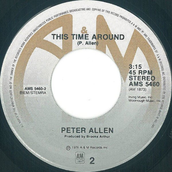 Peter Allen : I Go To Rio (7", Single)