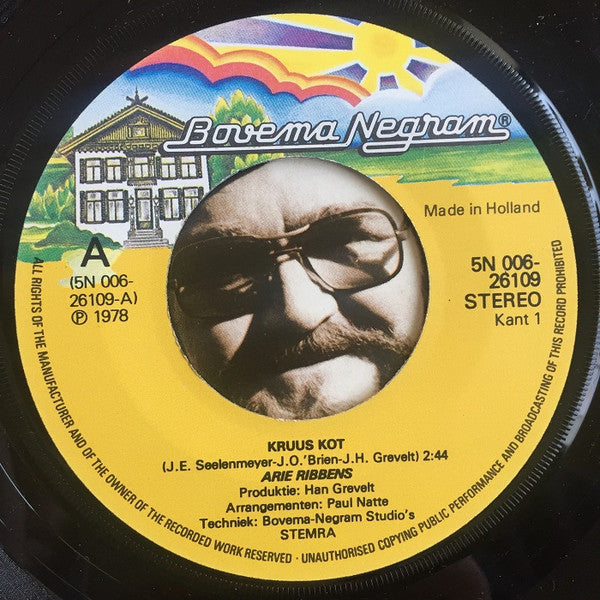 Arie Ribbens : Kruus Kot / Mijn Kleine Nathalie (7", Single)