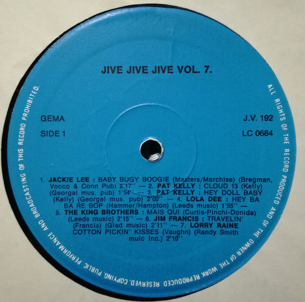 Various : Jive ! Jive ! Jive ! Vol. 7 (LP, Comp)