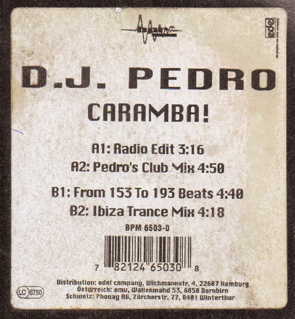 DJ Pedro (3) : Caramba! (12")