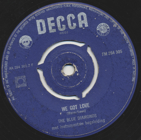 The Blue Diamonds : Oh Carol (7", Single, Mono, 3-P)