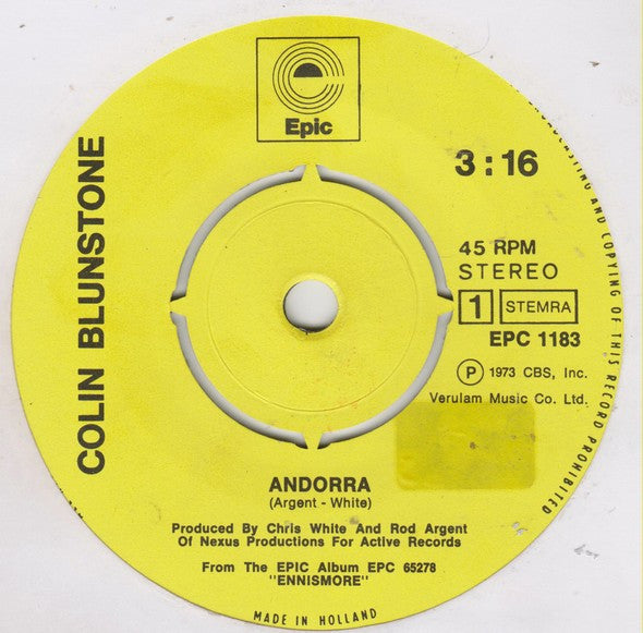Colin Blunstone : Andorra (7", Single)