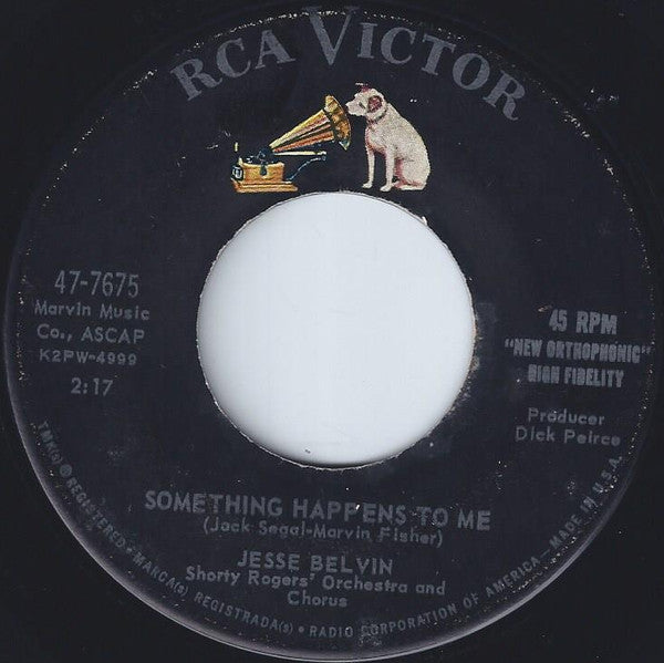 Jesse Belvin, Shorty Rogers And His Orchestra : Something Happens To Me / The Door Is Always Open (7", Single)