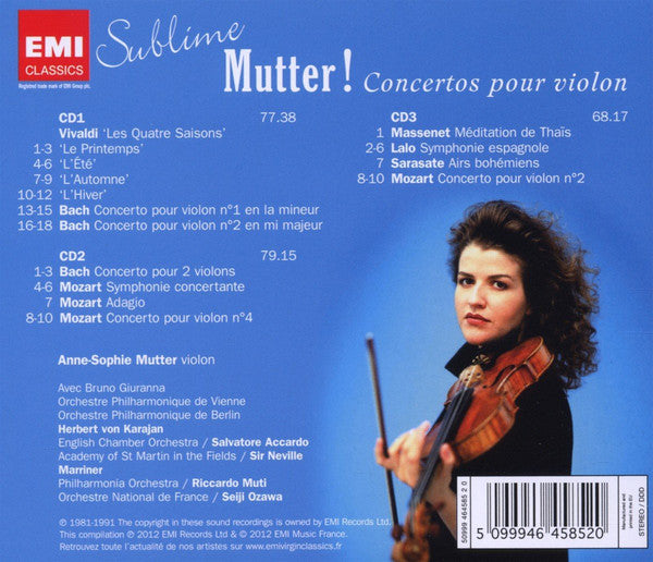 Anne-Sophie Mutter : Sublime Mutter! (3xCD, Comp)