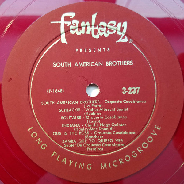 John Laporta, Orquesta Casablanca, Walter Albrecht Sextet, Charlie Nagy Quintet : South American Brothers (LP, Album, Mono, Red)