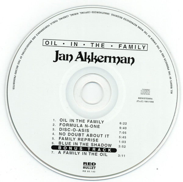 Jan Akkerman : Oil In The Family (CD, Album, RE)