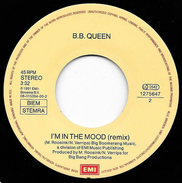 B.B. Queen : I'm In The Mood (For Something Good) (7", Single)