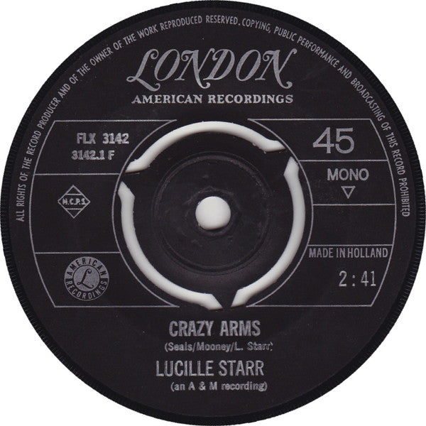 Lucille Starr : Crazy Arms / Colinda (7", Single, Mono)