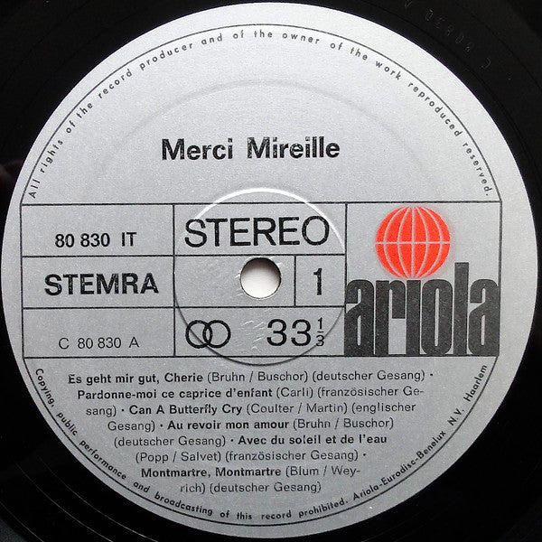Mireille Mathieu : Merci Mireille (LP, Album)