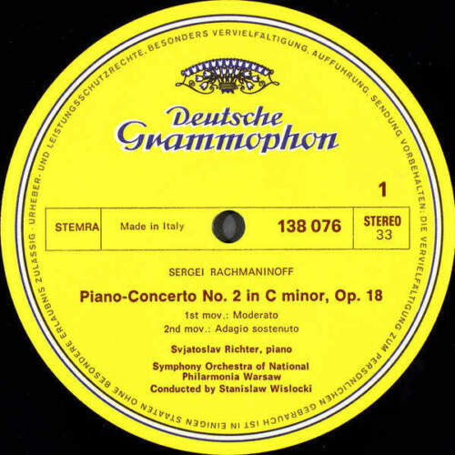 Sviatoslav Richter, Sergei Vasilyevich Rachmaninoff / Alexander Scriabine : Pianoconcert Nr. 2 In C / Pianosonate Nr. 5 In Fis (LP, Comp)