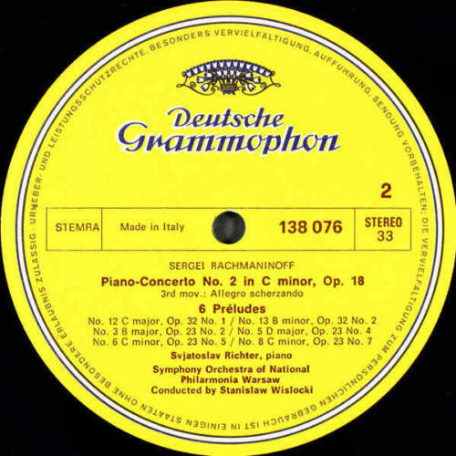 Sviatoslav Richter, Sergei Vasilyevich Rachmaninoff / Alexander Scriabine : Pianoconcert Nr. 2 In C / Pianosonate Nr. 5 In Fis (LP, Comp)