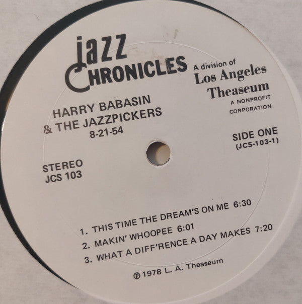Harry Babasin And The Jazz Pickers : 1st Time Out (LP, Album)