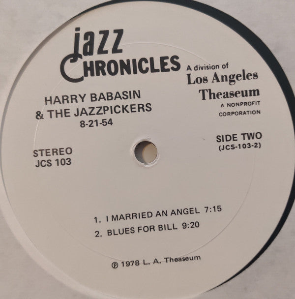 Harry Babasin And The Jazz Pickers : 1st Time Out (LP, Album)
