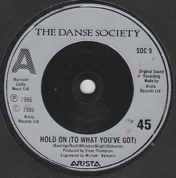 The Danse Society : Hold On (To What You've Got) (7", Single)