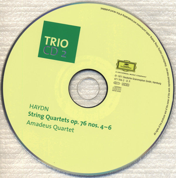 Joseph Haydn - Amadeus-Quartett : String Quartets Opp. 76 • 77 • 103 (3xCD, Comp)