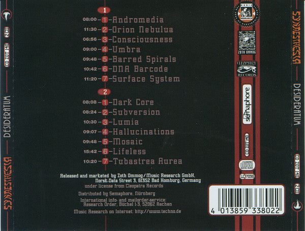 Synaesthesia : Desideratum (2xCD, Album)