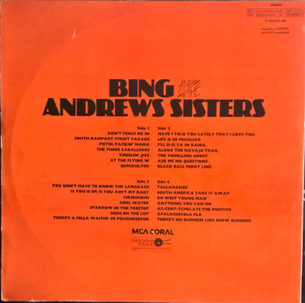 Bing Crosby And The Andrews Sisters : Bing And The Andrews Sisters (2xLP, Comp, Gat)