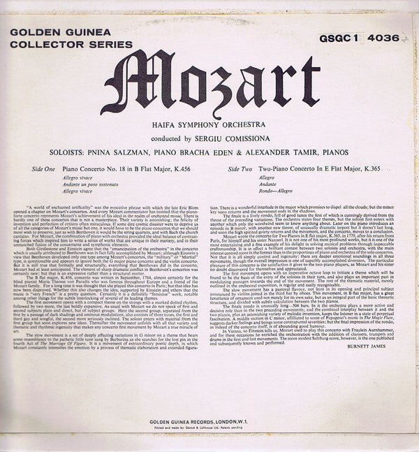 Wolfgang Amadeus Mozart : Piano Concerto No. 18 In B Flat Major, K.456 / Two Piano Concerto In E Flat Major, K.365 (LP)