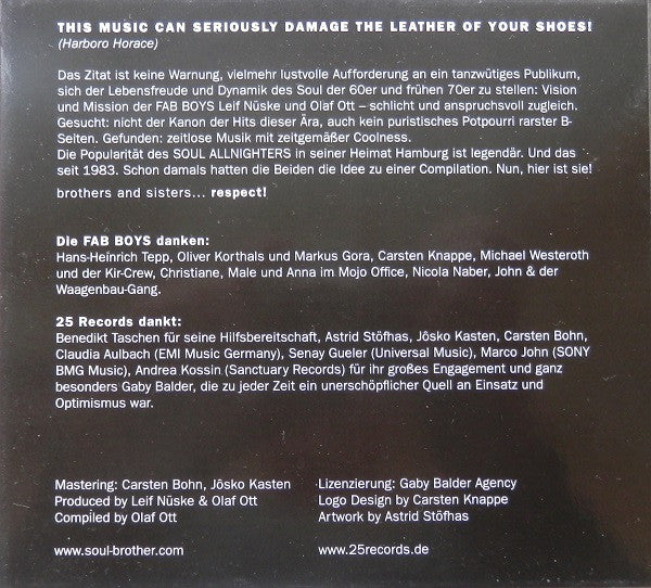 Various : Soul Allnighter Don't Stop Now! (CD, Comp)