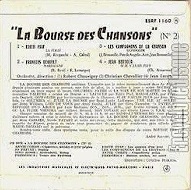 Various : La Bourse Des Chansons N° 2 (7", EP, Comp, Mono)