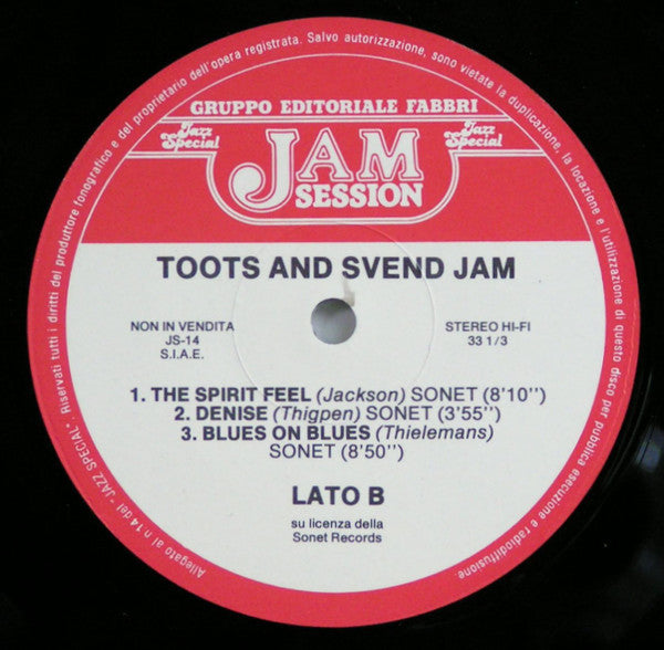 Toots Thielemans & Svend Asmussen : Toots And Svend Jam (LP, Album, RE, Non)