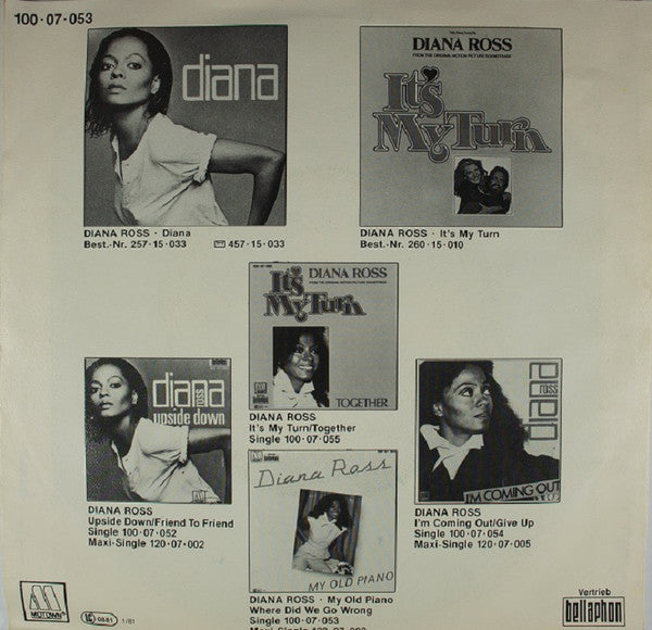 Diana Ross : My Old Piano (7", Single)