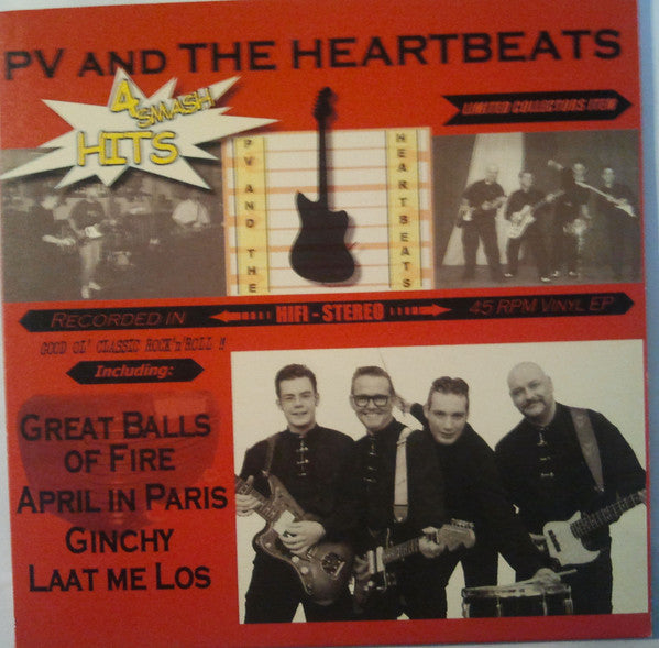 PV & The Heartbeats : 4 Smash Hits (7", EP, Ltd)