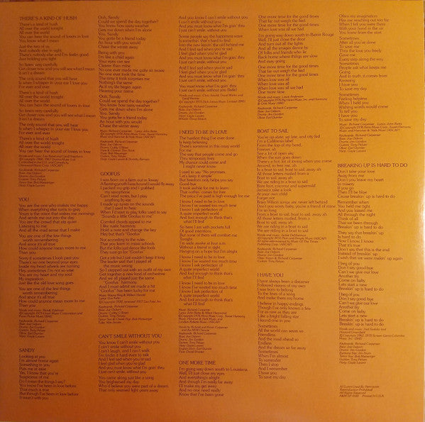 Carpenters : A Kind Of Hush (LP, Album)