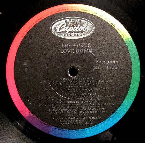 The Tubes : Love Bomb (LP, Album, Jac)