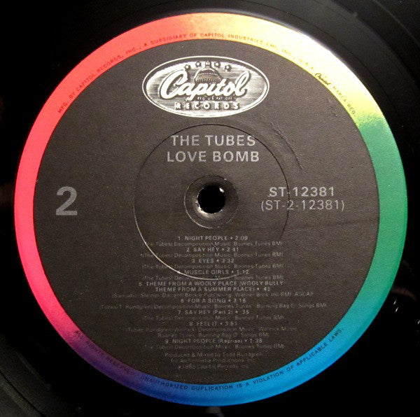 The Tubes : Love Bomb (LP, Album, Jac)