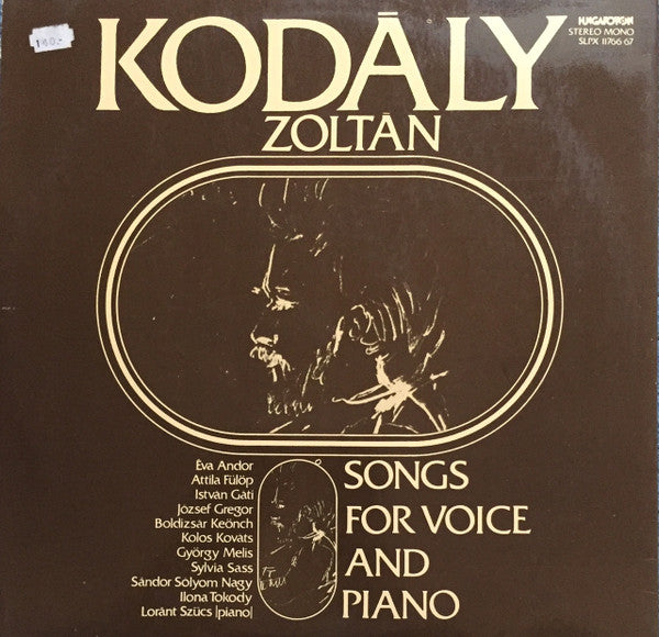 Zoltán Kodály : Songs For Voice And Piano (2xLP, Album)