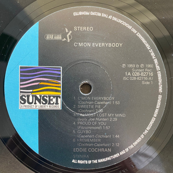 Eddie Cochran : C'mon Everybody (LP, Comp)