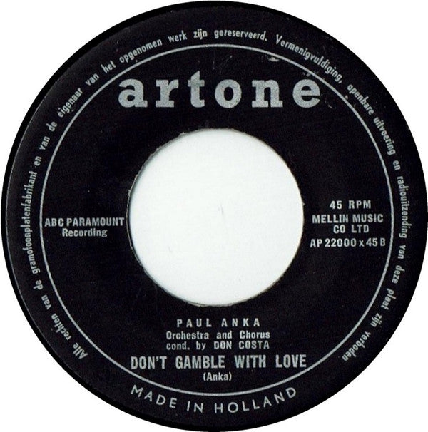 Paul Anka : Diana (7", Single, RE)