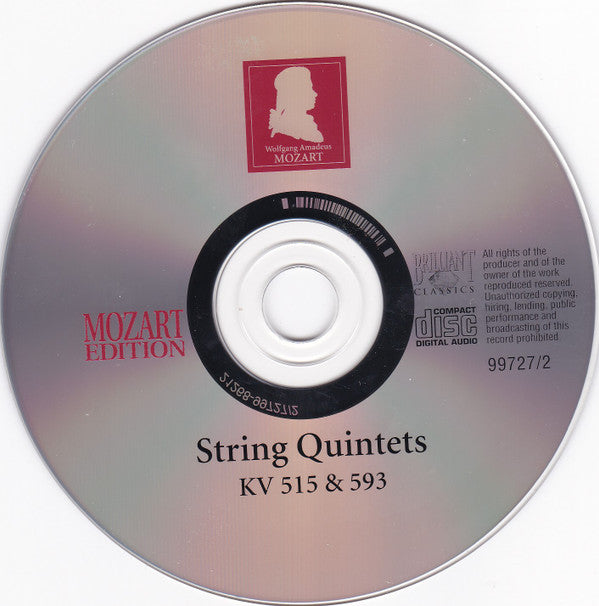 Wolfgang Amadeus Mozart - Orlando Quartet, Nobuko Imai, John Harding (3), Heinz Oberdorfer, Ferdinand Erblich, Stefan Metz : String Quintets KV 515 / 593 (CD, Album)
